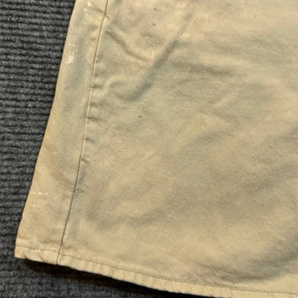 Vintage USA Made Levi's 550 Relaxed Fit Denim Shorts W38 Blank Tab Stone Khaki